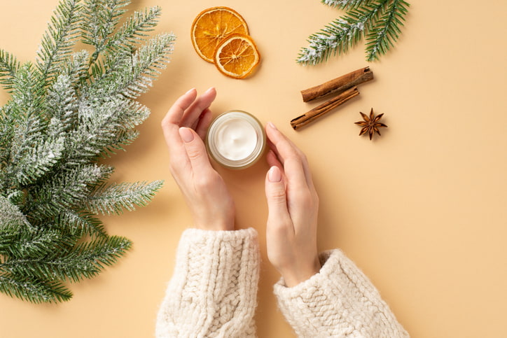 Winter skincare concept